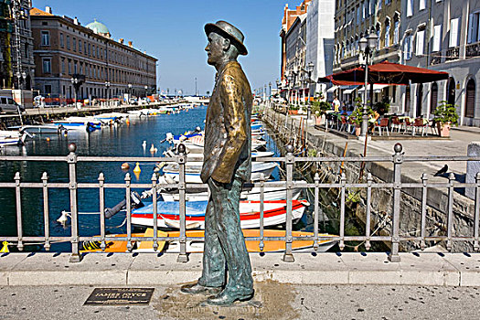 乔伊斯,雕塑,运河,尝试,意大利,欧洲