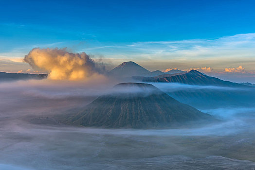 婆罗摩火山,火山,婆罗莫,日出,视点,国家公园,东方,爪哇,印度尼西亚