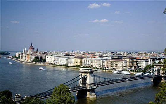城堡,链索桥,布达佩斯,匈牙利,东南欧,欧洲