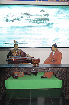 湖北武汉古琴台伯牙子期雕像