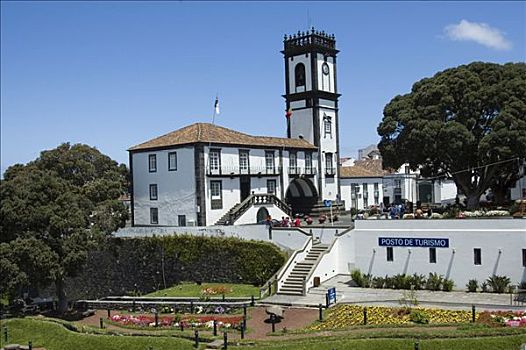 市政厅,公园,圣米格尔,亚速尔群岛,葡萄牙