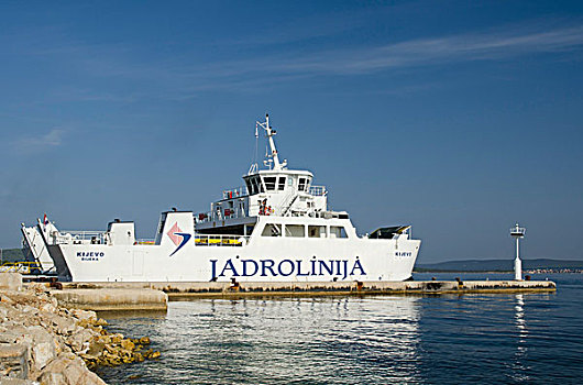 渡轮,港口,岛屿,亚德里亚海,扎达尔,达尔马提亚,克罗地亚,欧洲