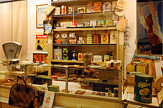 妈妈,流行,店,20世纪50年代,展示,德国,盐,博物馆,吕内堡,下萨克森,欧洲