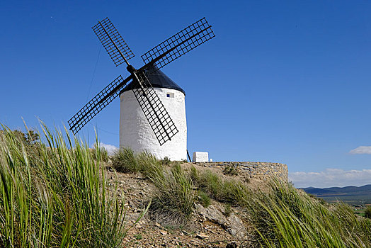 风车,路线,堂吉诃德,康斯艾格拉,托莱多省,西班牙,欧洲