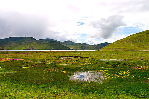 西藏风光羊卓雍湖畔