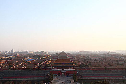 神武门,紫荆城,故宫,天安门,博物院,中国,北京,全景,地标,传统