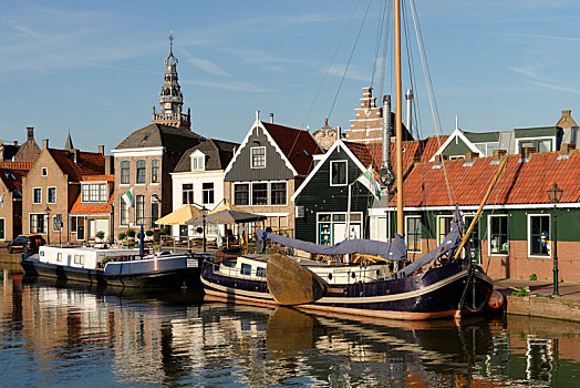 船,港口,北荷兰省,荷兰
