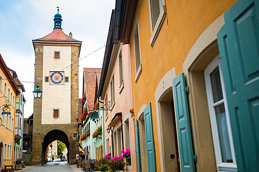 德国罗腾堡童话镇城市中古老的街道