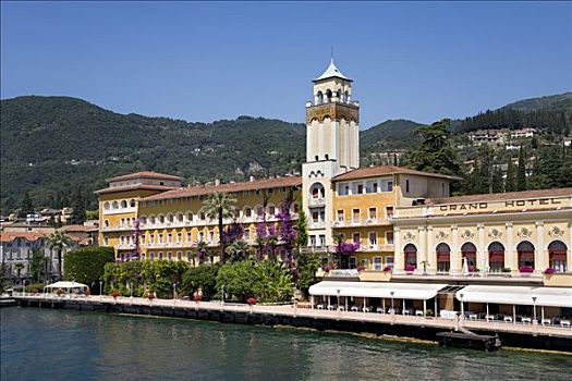 大酒店,加尔达湖,伦巴第,意大利,欧洲