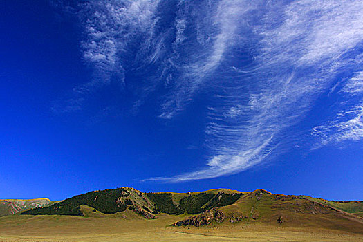 伊犁草原的蓝天