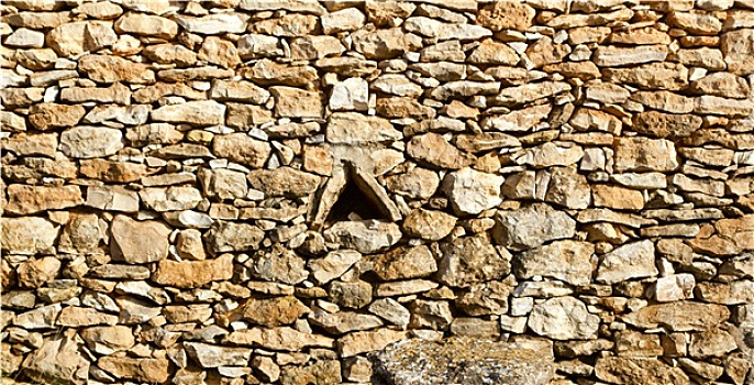 砖石建筑,石墙,三角形,窗户,洞
