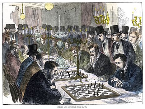 牛津,剑桥,下棋,19世纪
