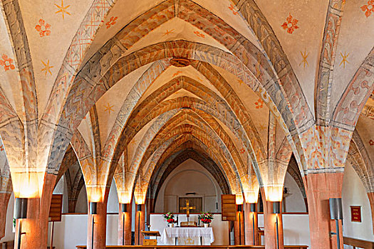 小教堂,寺院,上弗兰科尼亚,弗兰克尼亚,巴伐利亚,德国,欧洲