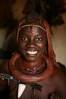 肖像,辛巴族妇女,纳米比亚