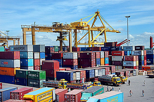 海港,右边,堤岸,河,航海,英里,海岸线,湾,孟加拉,一个,两个,海洋,港口,出口贸易,进口