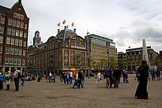 荷兰首都阿姆斯特丹水坝广场