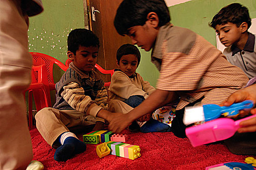 孩子,乡村,日托,中心,城市,省,伊朗,一月,2004年