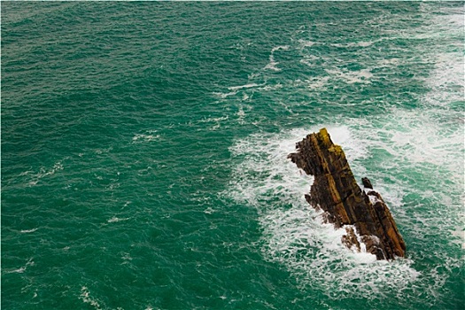 爱尔兰,海岸,碎波,海中,欧洲