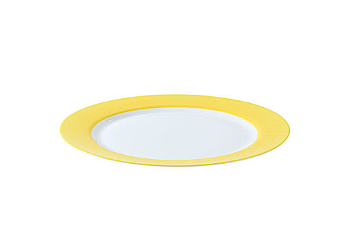 白色,盘子,黄色,边缘