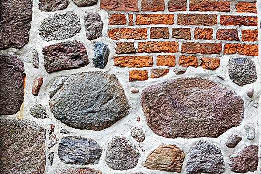 老,石墙,石头,砖,教堂,下萨克森,德国,欧洲