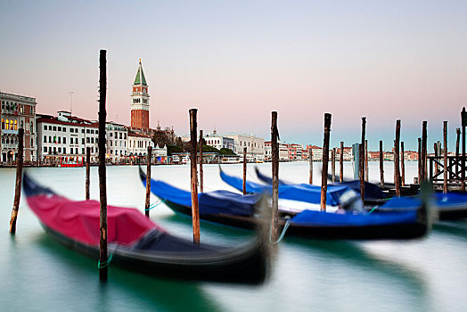 小船,大运河,黄昏,威尼斯,意大利,欧洲