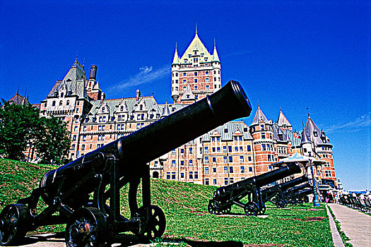 大炮,正面,酒店,魁北克城,魁北克,加拿大,地标,历史