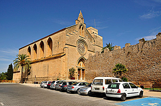 教堂,新哥德式,风格,1893年,马略卡岛,巴利阿里群岛,西班牙,欧洲