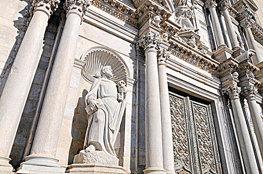 雕塑,建筑,圣徒,大教堂,赫罗纳,加泰罗尼亚,西班牙,欧洲
