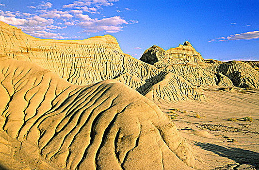 侵蚀,砂岩,斜坡,荒地,恐龙省立公园,艾伯塔省,加拿大