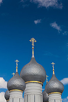 俄罗斯,雅罗斯拉夫尔,金环,罗斯托夫,克里姆林宫,圣母升天大教堂,圆顶