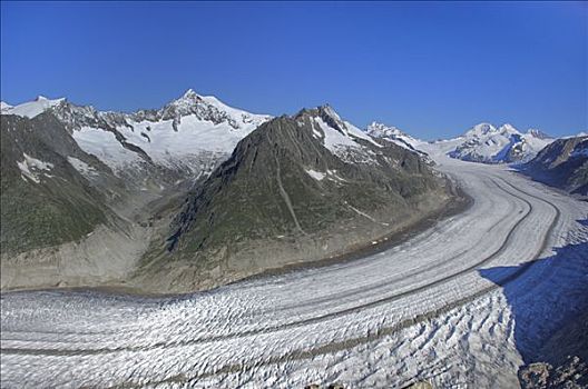 大,冰河,瓦莱,瑞士