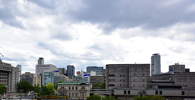日本大阪的城市建筑