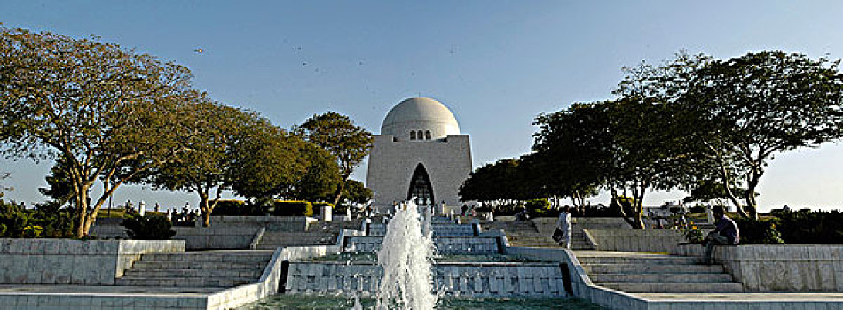 全景,国家,陵墓,墓地,卡拉奇,巴基斯坦,2005年
