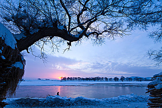 雾凇岛,冰雪,自然风光,吉林,龙潭区