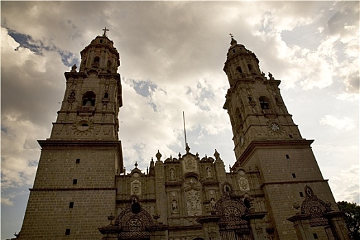 大教堂,俯视,莫雷利亚,墨西哥