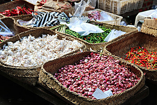 市场货摊,巴厘岛