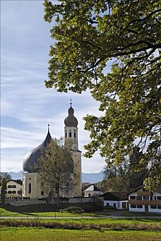 城镇,罗森海姆,上巴伐利亚,德国,朝圣教堂,神圣