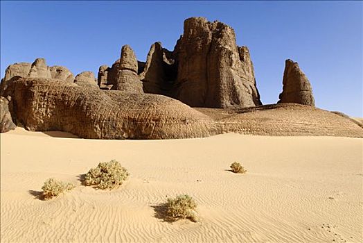 岩石构造,沙漠,锡,阿尔及利亚,撒哈拉沙漠,非洲