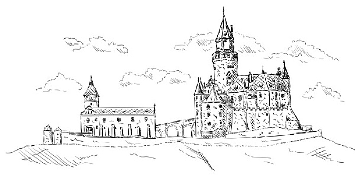 老,中世纪,城堡