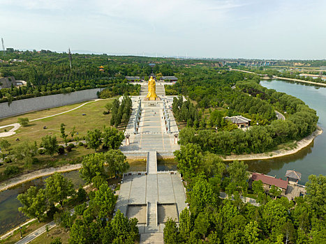 河南省三门峡市灵宝市函谷关航拍图片