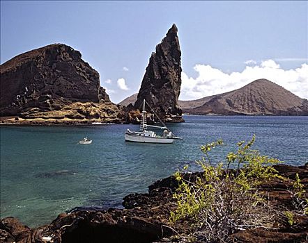 顶峰,石头,岛屿,加拉帕戈斯群岛,厄瓜多尔