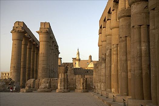 柱子,卢克索神庙,路克索神庙,埃及,非洲