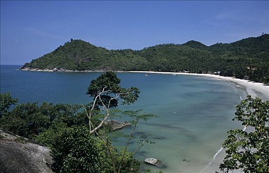 风景,海滩,钳,岛屿,帕岸岛,泰国,亚洲