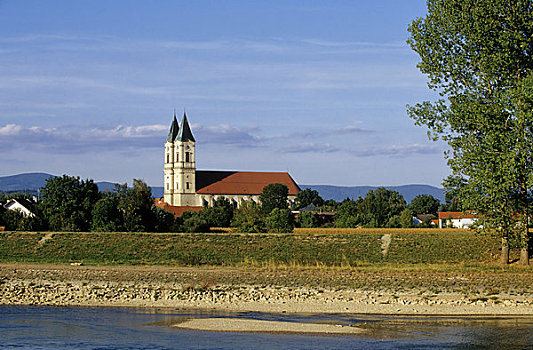 德国,巴伐利亚,多瑙河,靠近,教堂