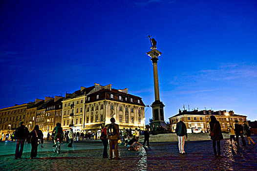 宫殿,柱子,历史,中心,华沙,波兰,欧洲