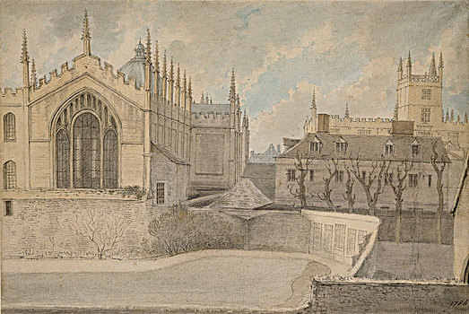 风景,新,大学,十一月,1786年,艺术家