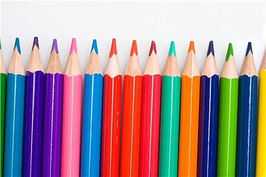 许多,铅笔,不同,彩色