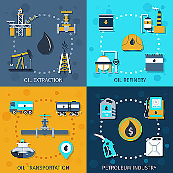石油业,象征,精炼厂,运输,石油,隔绝,矢量,插画