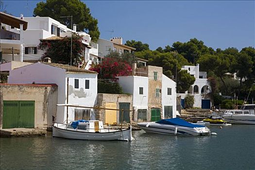 船,房子,马略卡岛,西班牙,欧洲