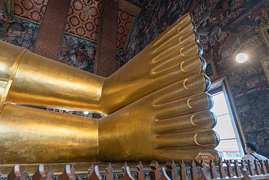 泰国曼谷卧佛寺巨大卧佛佛像